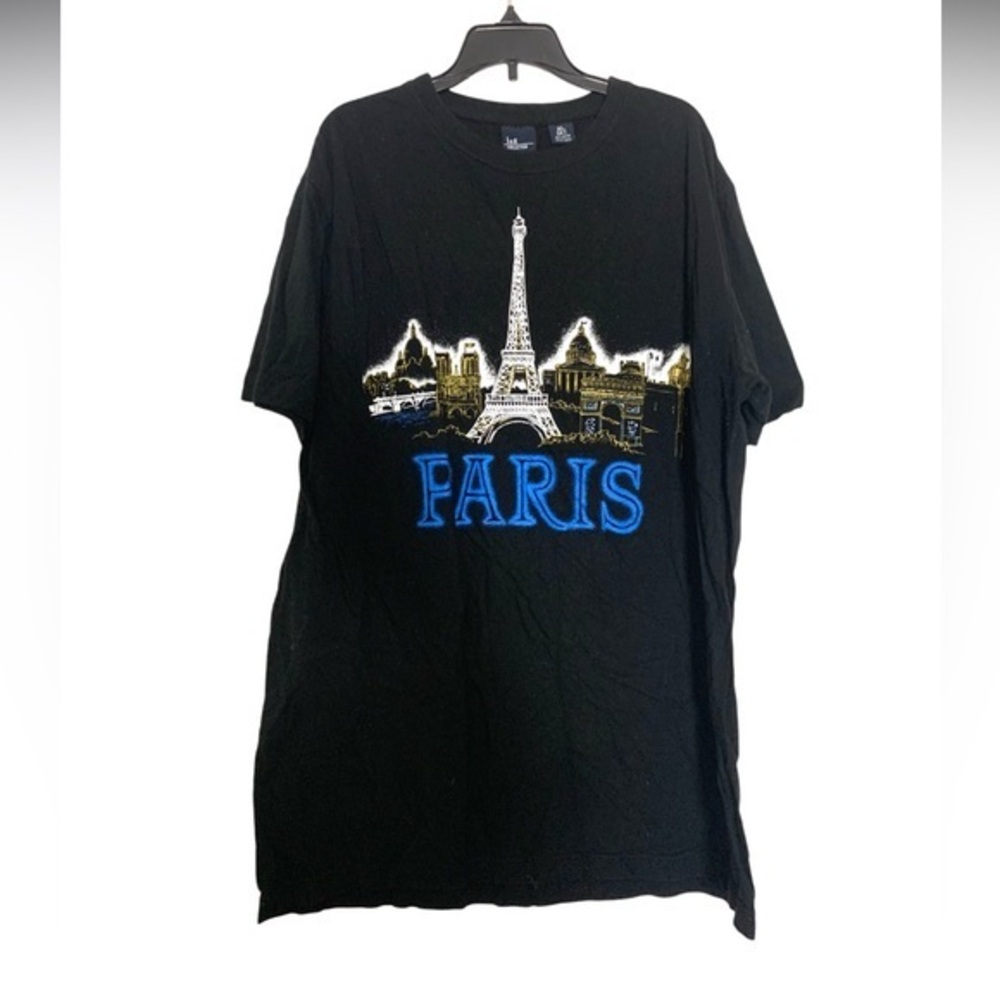 Vintage Paris Eiffel Tower Black Tee